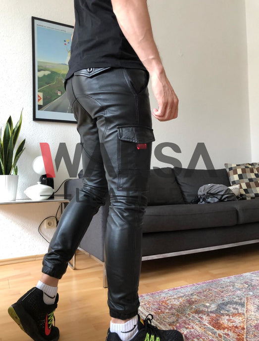 Slim Fit Sexy Leather Trousers